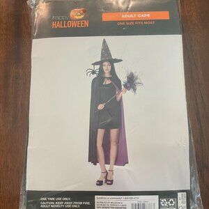 NEW! Adult Witch Cape Costume Adult One Size Happy Halloween Trick or Treat